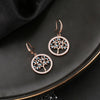 2022 Hollow Tree of Life Drop Earrings For Women Gold Silvery Round Blue Cubic Zircon Earring Woman Jewelry Gift Accessories