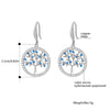 2022 Hollow Tree of Life Drop Earrings For Women Gold Silvery Round Blue Cubic Zircon Earring Woman Jewelry Gift Accessories