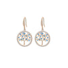2022 Hollow Tree of Life Drop Earrings For Women Gold Silvery Round Blue Cubic Zircon Earring Woman Jewelry Gift Accessories