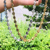 2021 Coffee Bean Chain Necklace 11MM Stainless Steel Rope Link Chains For Men Jewelry
