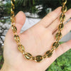 2021 Coffee Bean Chain Necklace 11MM Stainless Steel Rope Link Chains For Men Jewelry
