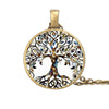 2021 Alloy Life Tree Time Glass Necklace Pendant Necklace Sweater Chain For Women Gift