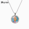 2022 Lord Ganesha Pendant Necklace Printed Photo Crystal Pendants Art Jewelry Glass Cabochon Necklaces