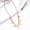 2022 Love Heart Pendant Stainless Steel Necklaces For Woman Rose Gold Color Choker Necklace Wedding Statement Jewelry Gifts