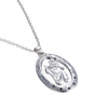 2022 Retro St. Christopher Oval Pendant Necklace for Women  Pendant Clavicle Chain Accessories Party Jewelry
