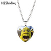 2021  Shrek Pendant Necklace Glass Cabochon Po Jewelry Heart Pendants Handmade Items