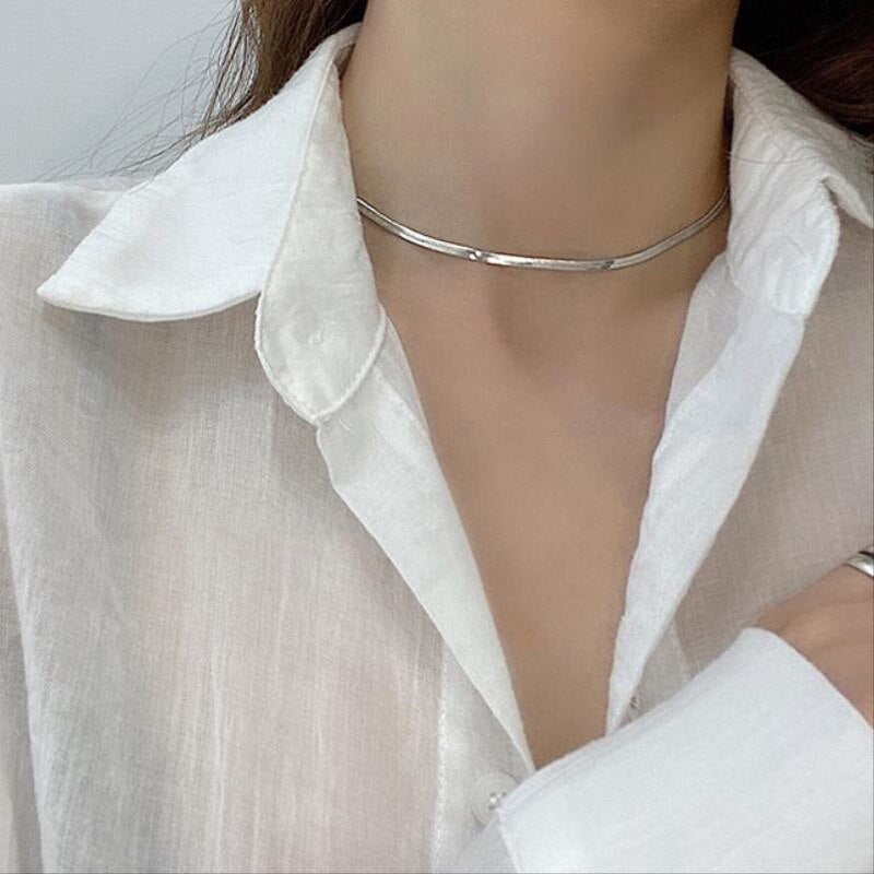 2021 Simple Clavicle Necklaces For Women Charm Punk Hip Hop Rock Neck Chain Girl's Daily Wear Jewelry Blade Choker