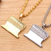 2022 Stainless Steel Blade Pendant Necklace Men's Gold and Two-Color Necklace Accessories