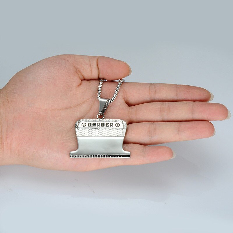 2022 Stainless Steel Blade Pendant Necklace Men's Gold and Two-Color Necklace Accessories