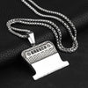 2022 Stainless Steel Blade Pendant Necklace Men's Gold and Two-Color Necklace Accessories