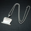 2022 Stainless Steel Blade Pendant Necklace Men's Gold and Two-Color Necklace Accessories