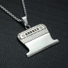 2022 Stainless Steel Blade Pendant Necklace Men's Gold and Two-Color Necklace Accessories
