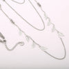 2022 Stainless Steel Necklace For Women Silvery Chain Leaf-Shaped Pendant Multi Layered Female Necklaces Accessories Jewelry