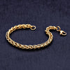 2021  Stainless Steel Plated Gold Keel Chain Bracelet  Jewelry For Women and Men Wedding Birthday Party Gift 4/5/6MM