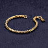 2021  Stainless Steel Plated Gold Keel Chain Bracelet  Jewelry For Women and Men Wedding Birthday Party Gift 4/5/6MM