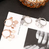 2022 Sweet Ice Cream Hoop Earrings For Women Rose Gold Silvery Color Stainless Steel Earings For Girl Statement Jewelry
