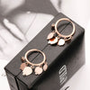 2022 Sweet Ice Cream Hoop Earrings For Women Rose Gold Silvery Color Stainless Steel Earings For Girl Statement Jewelry