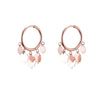 2022 Sweet Ice Cream Hoop Earrings For Women Rose Gold Silvery Color Stainless Steel Earings For Girl Statement Jewelry