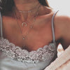 2021  Trend Star Heart Necklace for Women Choker Gold Chain Necklace Coin Pendant On Neck Charms Jewelry Christmas Gift