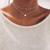 2021  Trend Star Heart Necklace for Women Choker Gold Chain Necklace Coin Pendant On Neck Charms Jewelry Christmas Gift