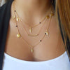 2021  Trend Star Heart Necklace for Women Choker Gold Chain Necklace Coin Pendant On Neck Charms Jewelry Christmas Gift