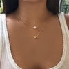 2021  Trend Star Heart Necklace for Women Choker Gold Chain Necklace Coin Pendant On Neck Charms Jewelry Christmas Gift