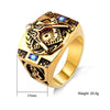 2022 Trendy Bohemian Crystal Inlaid Ring Masonic Ring Men's Ring Accessories Party Jewelry