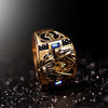 2022 Trendy Bohemian Crystal Inlaid Ring Masonic Ring Men's Ring Accessories Party Jewelry
