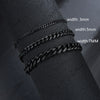 2021  Trendy Cuban Chain Men Bracelet Classic Stainless Steel 3/5/7mm Width Chain Bracelet For Men Women Jewelry Gift