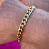 2021  Trendy Cuban Chain Men Bracelet Classic Stainless Steel 3/5/7mm Width Chain Bracelet For Men Women Jewelry Gift