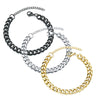 2021  Trendy Cuban Chain Men Bracelet Classic Stainless Steel 3/5/7mm Width Chain Bracelet For Men Women Jewelry Gift