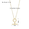 2021 Trendy Gold Color Plating T bar O bar Pendant Necklace For Women Girl Unique Special Party Jewelry