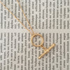 2021 Trendy Gold Color Plating T bar O bar Pendant Necklace For Women Girl Unique Special Party Jewelry