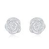 2022 Variety 925 Stamp Silver Color Earrings Flower Ear Stud Womens  Jewellery Love Gift