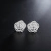 2022 Variety 925 Stamp Silver Color Earrings Flower Ear Stud Womens  Jewellery Love Gift