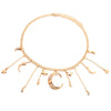 2021 Women Bling Cubic Zirconia Christmas Gift Moon Star Drop Charm Chocker Choker Statement Necklace Necklace