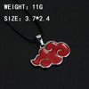 2022 Zinc Alloy Anime Red Cloud Drop Necklace Punk Style Men&amp;#39S Pendant Necklace Party Jewelry