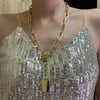 Exaggerated personality metal lock women's pendant alloy simple hip-hop long chain necklace women's accessories gift