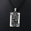 2022 exaggerated playing card king K skull pendant necklace for men sliding metal skeleton pendant accessories party jewelry