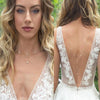 2021 Rhinestone Inlaid Long Drop Bridal Back Necklace Lady Body Chain Wedding Jewelry necklace for women бижутерия для женщин