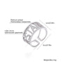 2022 STRA Letters Chunky Open Rings For Woman Gold Silvery Cubic Zircona Ring Hollow Adjustable Female Finger Rings Jewelry Gift