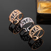 2022 STRA Letters Chunky Open Rings For Woman Gold Silvery Cubic Zircona Ring Hollow Adjustable Female Finger Rings Jewelry Gift