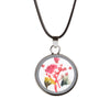 2021 Simple Round Glass Pendant Necklace Real Natural Dried Flower Necklace For Women Charm Gift Jewelry