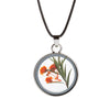 2021 Simple Round Glass Pendant Necklace Real Natural Dried Flower Necklace For Women Charm Gift Jewelry