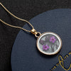 2021 Simple Round Glass Pendant Necklace Real Natural Dried Flower Necklace For Women Charm Gift Jewelry