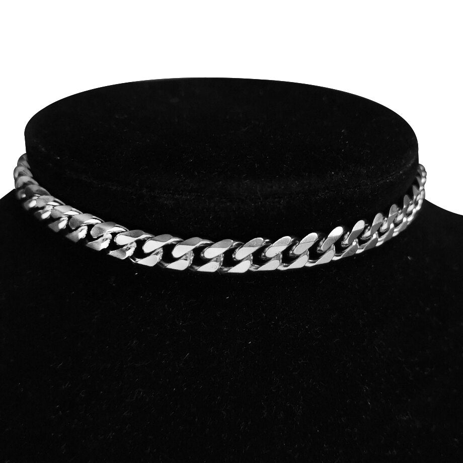 2021 Stainless Steel Choker Chain Necklace Punk Clavicle Short Neck Chain Pendant Necklace For Women Gothic Jewelry
