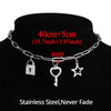 2021 Stainless Steel Choker Chain Necklace Punk Clavicle Short Neck Chain Pendant Necklace For Women Gothic Jewelry