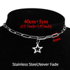 2021 Stainless Steel Choker Chain Necklace Punk Clavicle Short Neck Chain Pendant Necklace For Women Gothic Jewelry