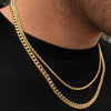 2021 Temperament  Cube Rope Chain Men Necklace Classic Stainless Steel Chain Necklace For Men Jewelry Gift