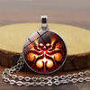 2022 Time Jewel Cthulhu Mythology Glass Dome Skull Pendant Necklace Retro Sweater Chain Alloy Jewelry Men's Women's Gift